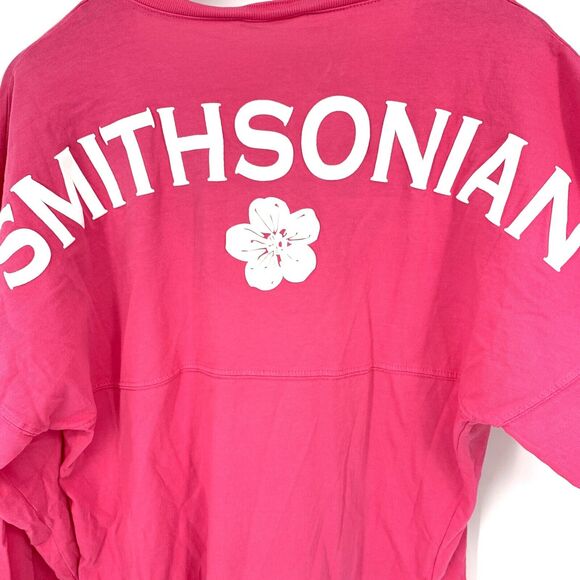 Spirit Jersey Smithsonian Pink Hibiscus V-Neck Size S - Picture 1 of 7